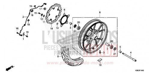 ROUE AVANT CBF125NAJ de 2018